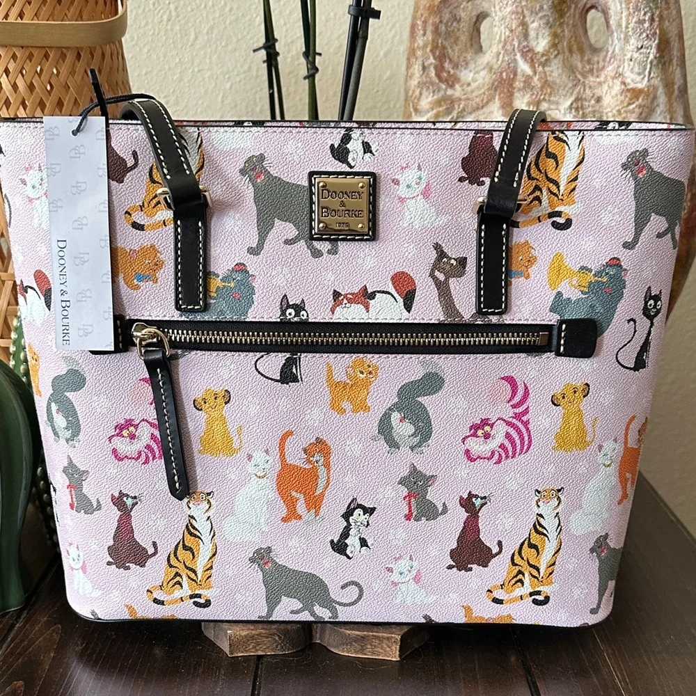 Disney Parks Dooney & Bourke 2024 Cats Tote Bag Purse - Picture 3 of 9